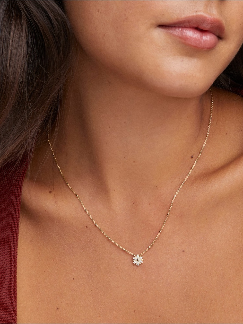 Kendra Scott Mylah Gold Short Snowflake Pendant Necklace